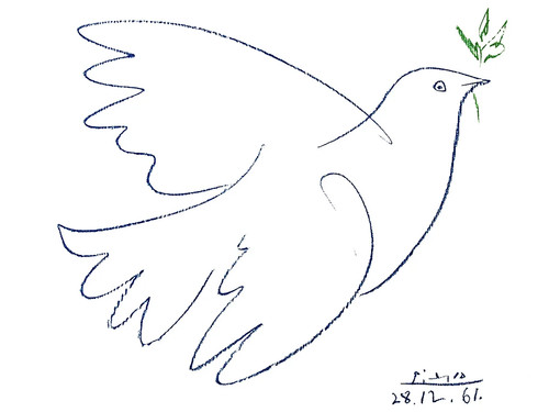 Colombe bleue pablo picasso - pablo,