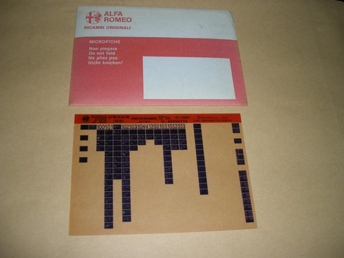 Alfa romeo microfiche - romeo, 2.5