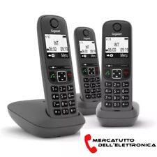 Telefono Cordless Gigaset AS490 TRIO Vivavoce Rubrica Display Illuminato Dect