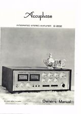 Accuphase manuale di istruzioni user manual owners per E-202. copia inglese