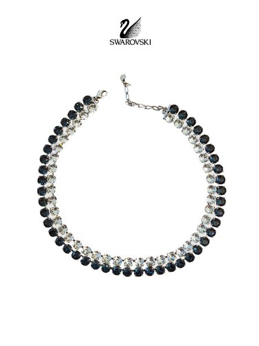 Collana vintage swarowski blu - collana,