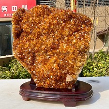 41,6 libbre Grotta Geode Naturale con Citrino Arancio Profondo di Alta Qualità Druzy