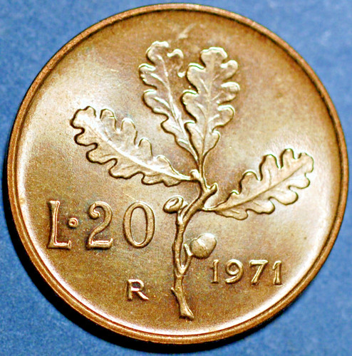 Italy lire 1971 97 - 1971, km# 97