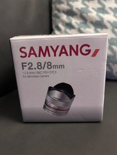 Obiettivo Samyang Mirrorless Canon UMC FISH-EYEII 8mm f2.8 nuovo con scatola mai usato 