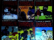 Lotto 6 Diabolik Ristampa costola bianca accettabili - spedizione gratuita - n.1