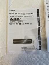 Manuale originale Toshiba DVR80KF registratore DVD VHS multilingua 2010