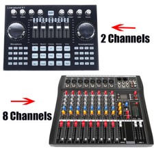Mixer audio 2/8 canali Bluetooth Live Studio console di mixaggio USB professionale