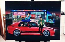 Stampa d'autore numerata dipinto "LUPIN III E L'ALFA ROMEO 75 EVOLUZIONE TURBO"