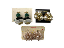 SET OF 3 CLIP EARRINGS WITH