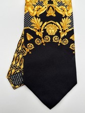 Gianni Versace Silk Tie Black