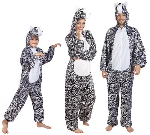 Costume zebrato vestito tuta