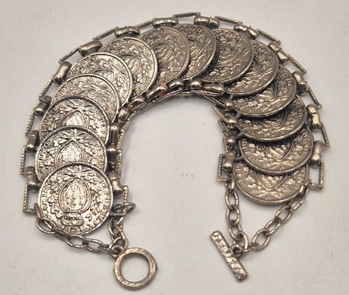 Bracciale vintage moneta - vintage,