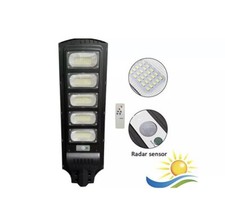 Lampione Stradale Faro LED 250W con Pannello Solare Telecomando Crepuscolare