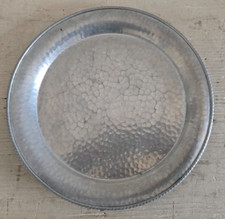 Vintage Piatto Centro Tavola in Peltro Anni 40-50