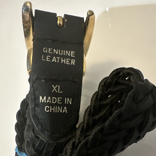 Cintura vera pelle nera - pelle,