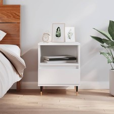 vidaXL Comodino Bianco