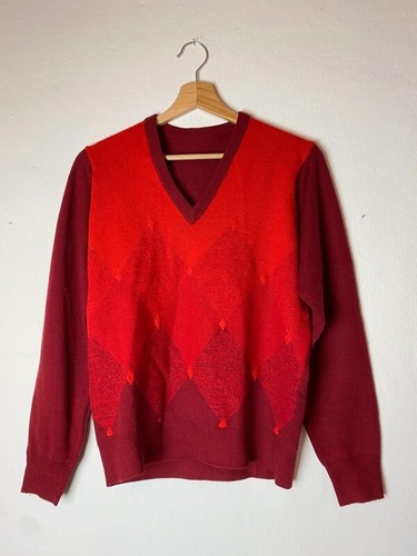 Maglione quadri lana e - quadri,