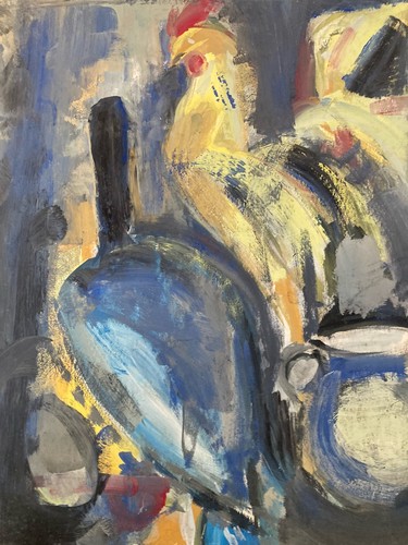 Dipinto gouache carta - su,