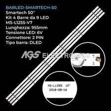 KIT 4 BARRE STRIP LED TV