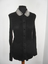 BLUSA CAMICIA CHEMISES INTIMISSIMI LINGERIE Tg. S in Crêpe  di  SETA  e Perle 