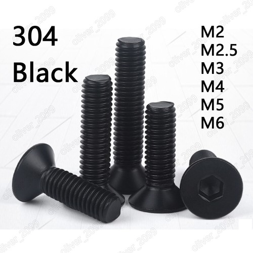 Black 304 stainless steel hex - black,