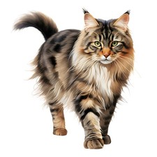 4 adesivi gatto delle foreste