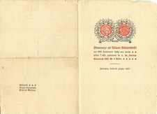 3-101) BOLOGNA 1907, PIEGO COL PROGRAMMA DELLE ONORANZE AD ULISSE ALDROVANDI
