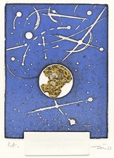 VALENTINI WALTER "EX LIBRIS CERCANDO L'ARMONIA"  A. R  Acquaforte, rilievo e oro