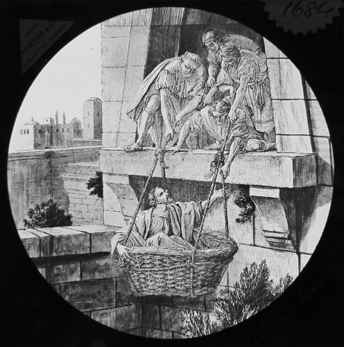 Glass magic lantern slide - magic,