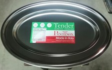 Vassoio Ovale Piano in Acciaio Inox da 53cm per Alimenti Tender Pintinox Made in