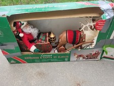 Renna animata e Babbo Natale