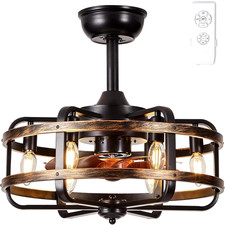 Lampadario a gabbia vintage