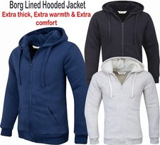 Mens Padded Borg Fleece Sherpa