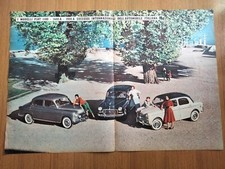 1954 POSTER MODELLI FIAT 1100 1400A RARO DOPPIA PAGINA PUBBLICITA EPOCA VINTAGE