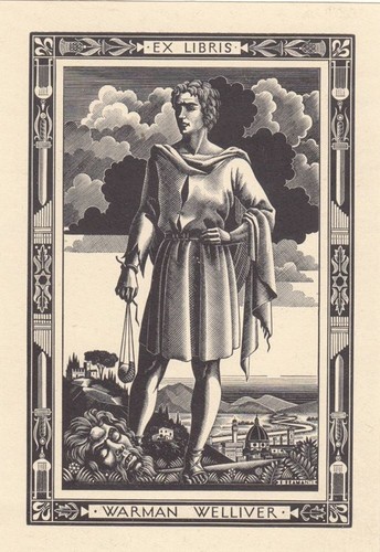 Exlibris bookplate holzstich - bookplate,