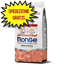 MONGE CANE CROCCHETTA MINI PUPPY & JUNIOR SALMONE E RISO 7,5 KG