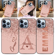Custodia telefono con nome personalizzato Bling per iPhone 16 Pro Max 13 12 11 XR 15 14
