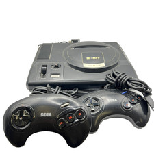 Console SEGA Mega Drive 16 bit PAL nera usata 2 controller e cavo