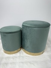 Set pouf contenitore velluto - pouf,
