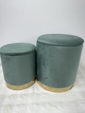 Set 2 Pouf Contenitore Velluto