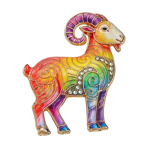 Spilla colorata ram capra - colorata,