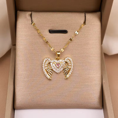 Collana donna oro ali - collana,