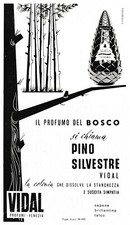 PUBBLICITA' 1954 VIDAL PINO SILVESTRE VENEZIA PROFUMO SAPONE CLASSE BAGNO MODA