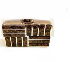 Pochette donna da cerimonia con tracolla a catena borsetta a righe Rigida UNICA