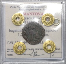 MANTOVA Francesco II Gonzaga 1484-1519 Quattrino o bagattino moneta medievale