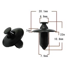 Rivetto plastica 20 1 - 22, 20,1