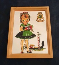Piccolo Quadro Specchio Souvenir Costumi Tradizionali Venezia Vintage Rarissimo 