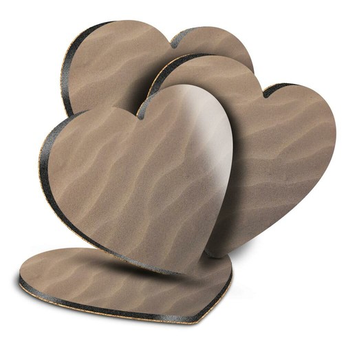 Sottobicchieri cuore mdf - 4x,