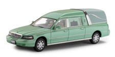 2009 Lincoln Town Car carro funebre verde 1/43 resina modello finito