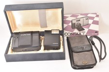 CONTAX T fotocamera compatta pellicola con flash dal Giappone nera 1a generazione vintage